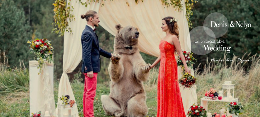 an unforgettable wedding:俄罗斯恋人的森林婚礼,竟然请来「它」见证