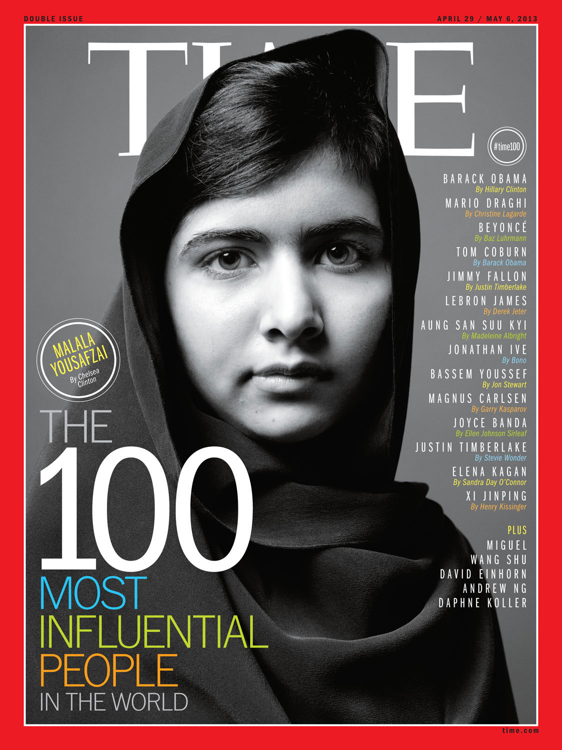 美国 《时代周刊》(time magazine)的 2013年度全球100位最具影响力